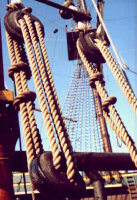 Artsy Pic of Lines on Ship